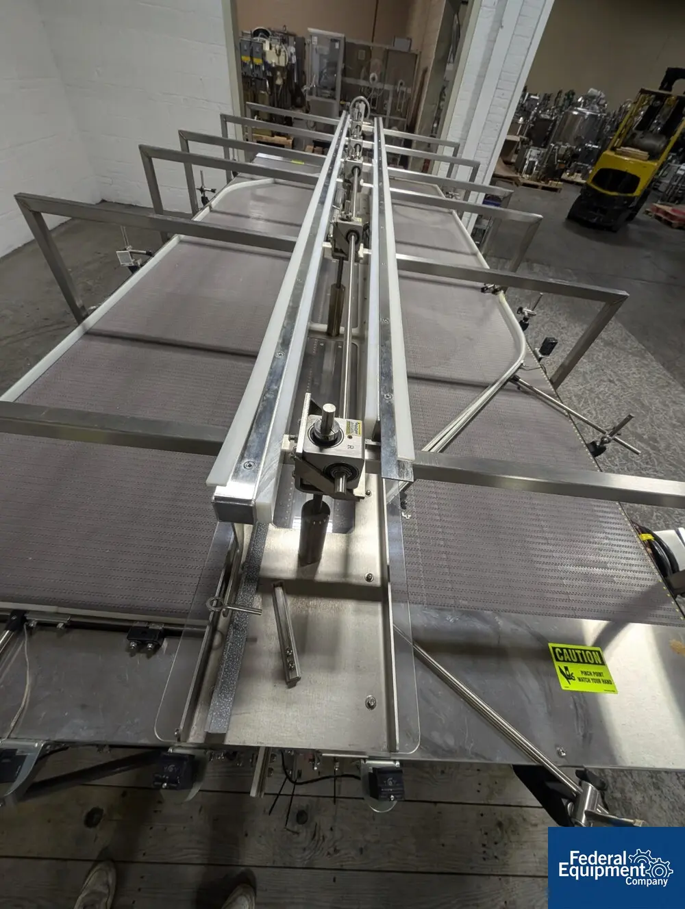 72" width x 175" L Barry Wehmiller, Accumulation Conveyor, Stainless Steel, 2x 36" belts, 1 HP, 4" middle - Image 7