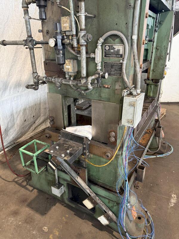 100 Ton, Minster Piece Maker #P2-100-48, straight side double crank, 4" stroke, 17" Shut Height, 4" adj. - Image 9