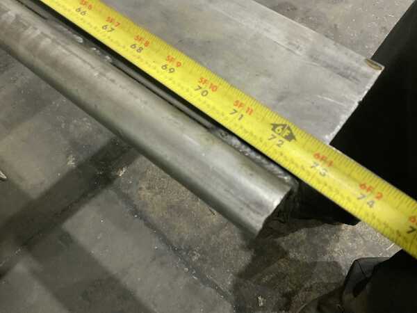 72-3/4" L, Male radius press brake die, 5-1/4" die height, 1-1/4" radius diameter, 1/2" tang - Image 5