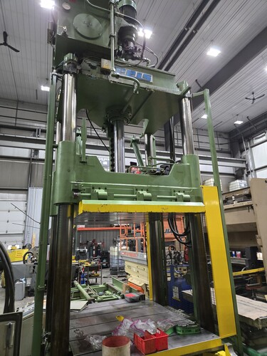 100 Ton, Reis #TUS-160S-100, hydraulic spotting press, 90.55" DL, 63.78" btwn columns - Image 6