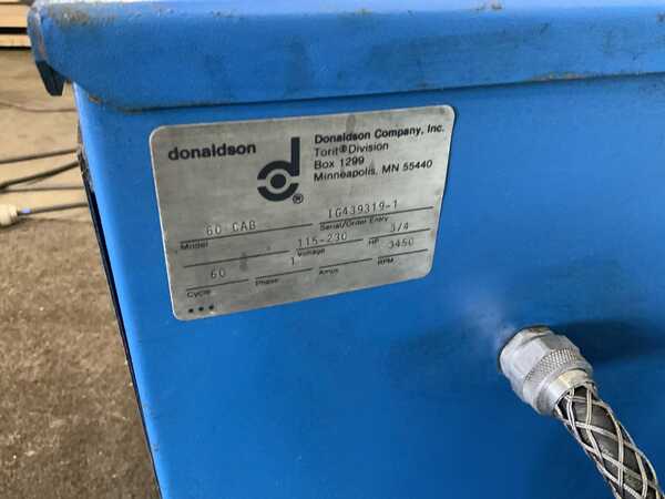 Torit #60CAB, dust collector, 3/4 HP, 110 V., single phase - Image 4