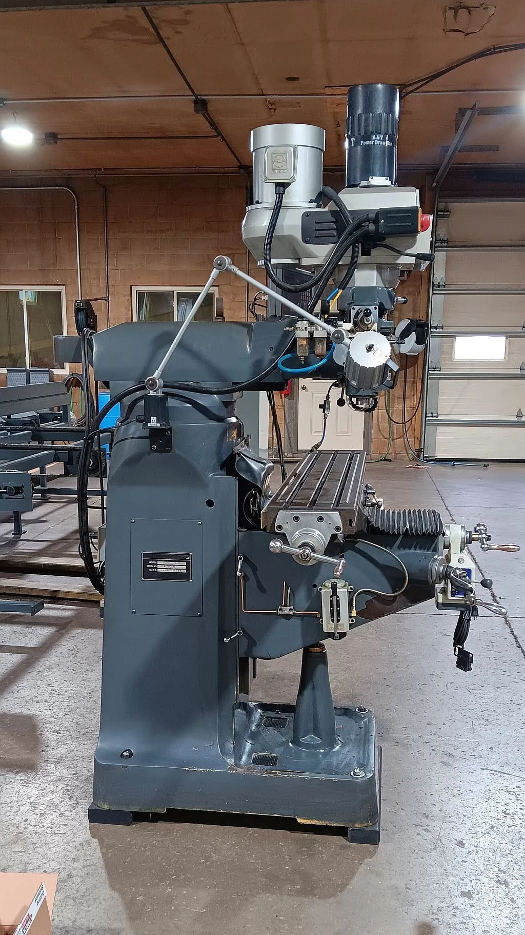 Cleveland #AONE-2VSG, vertical knee mill, 9" x49"tbl., 36" X, 12" Y, 12" Z, 3 HP, R8, 60-4200 RPM, 2014 - Image 2