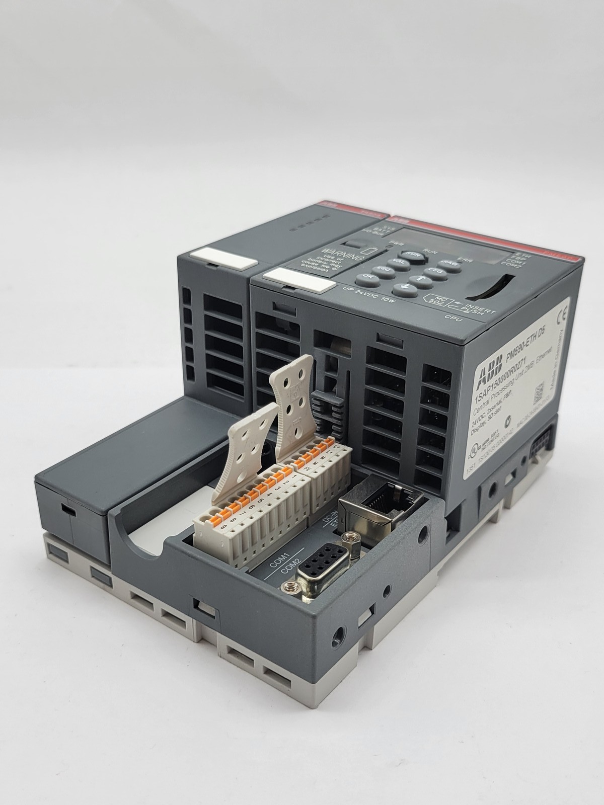 ABB #PM590-ETH-D5, Central Processing Unit, w/ Communication 2MB, 24VDC, 10Wire, TA524 - Image 5