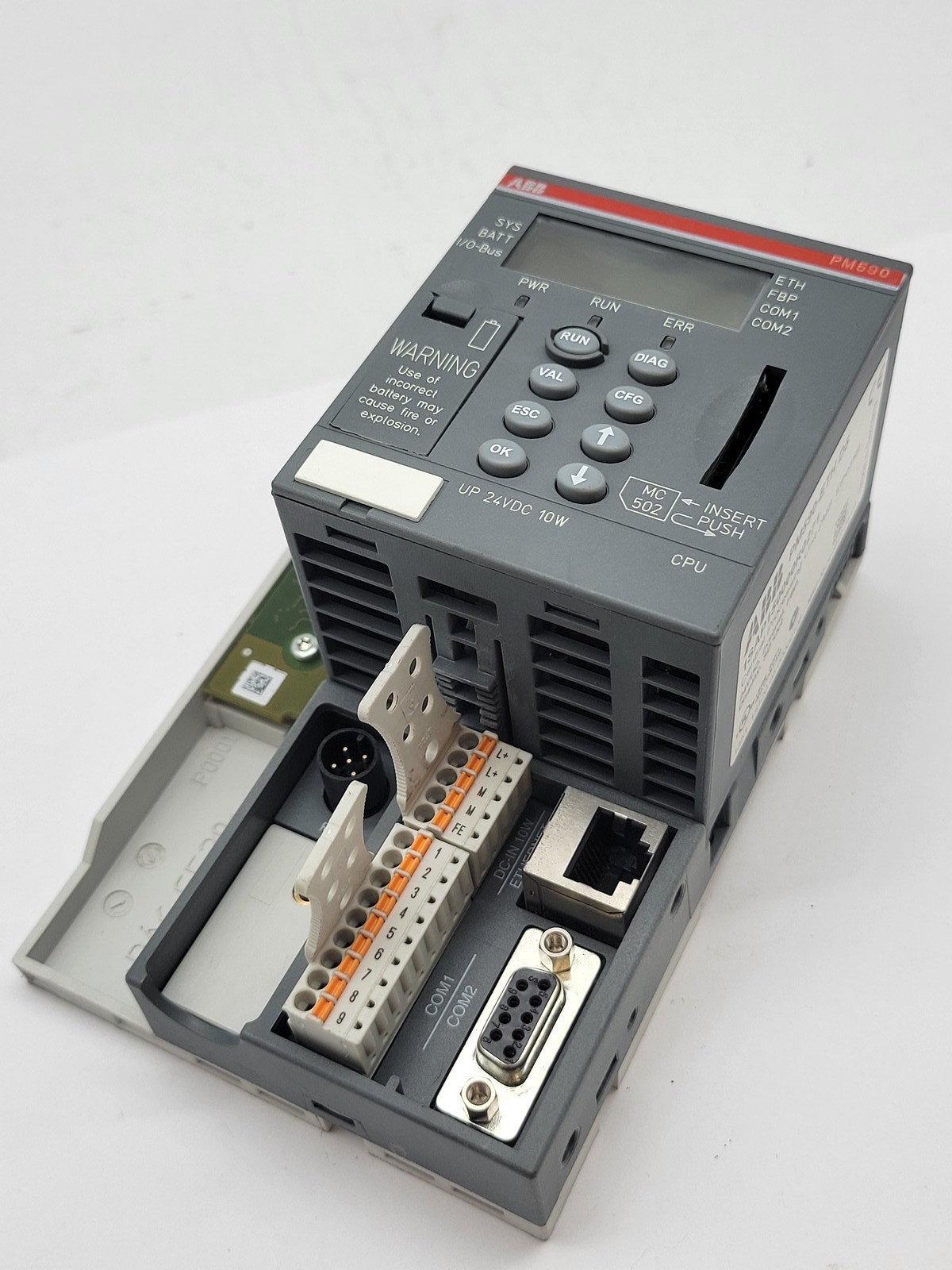 ABB #PM590-ETH-D5, Central Processing Unit, 1SAP150000R0271, 2MB, 24V., 10Wire - Image 1