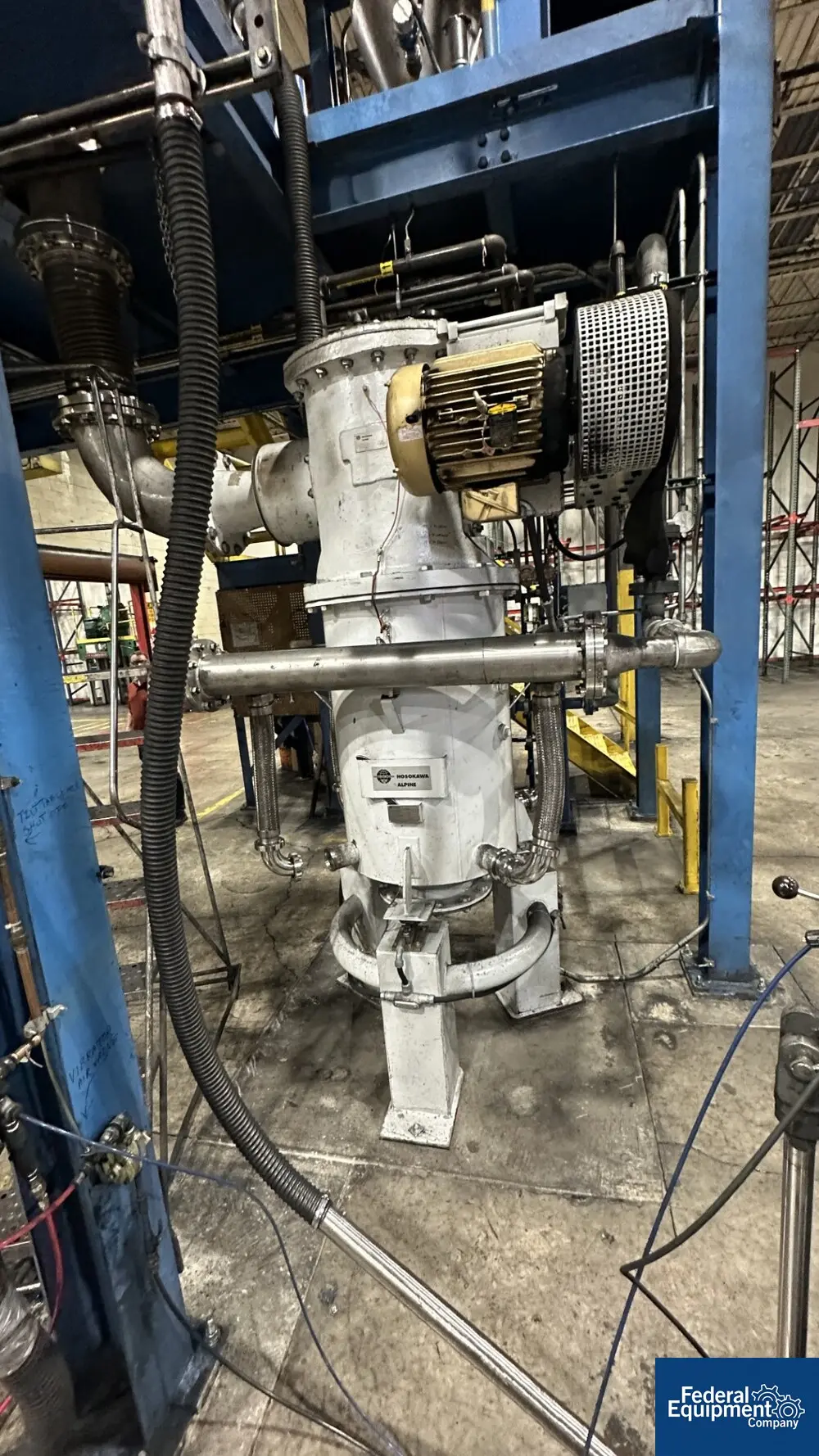 Hosokawa Alpine #630-AFG, Fluidised Bed Opposed Jet Mill, classifier, on frame, 2002 - Image 5