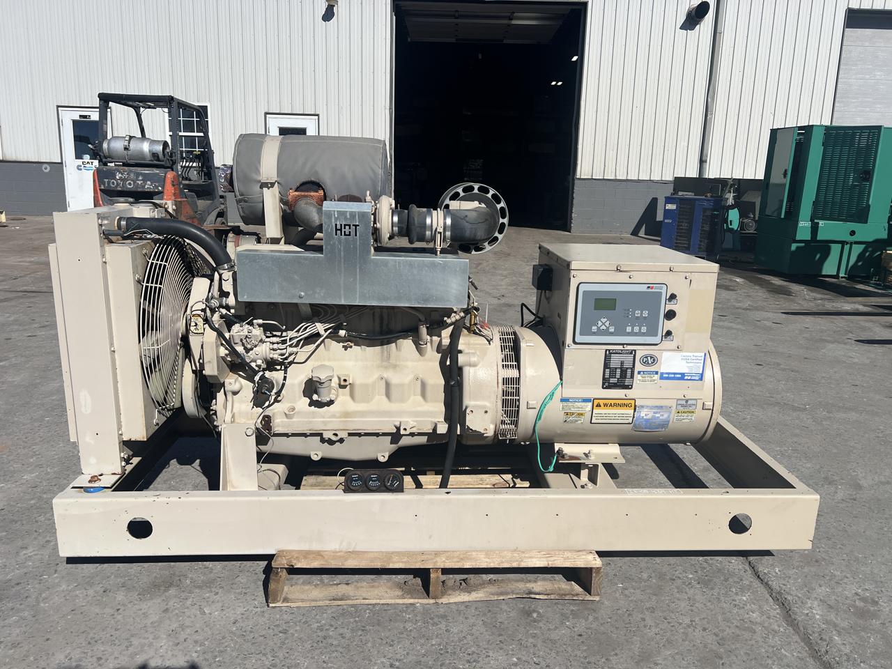 105 KW Kato light #6068TF150, diesel generator, 6.8 liter John Deere engine, open skid, 120/240 Volts, 788 - Image 1