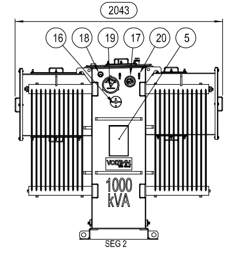 1000 KVA 23000 Primary, 480 Secondary, Voltran, pad mounted transformer, new, 2025 - Image 1
