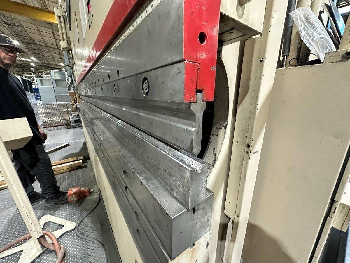 350 Ton, Cincinnati #PF350-12, CNC press brake, 14' overall, 150" between housing, 16" stroke, pedestal - Image 5