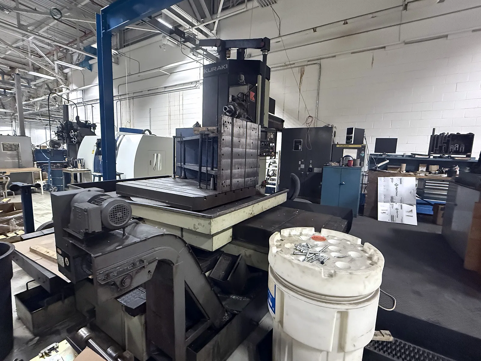 Kuraki #KBT-11WDX, horizontal boring mill table type, 40 automatic tool changer, 2500 RPM, #50, 20 HP, 55" - Image 2
