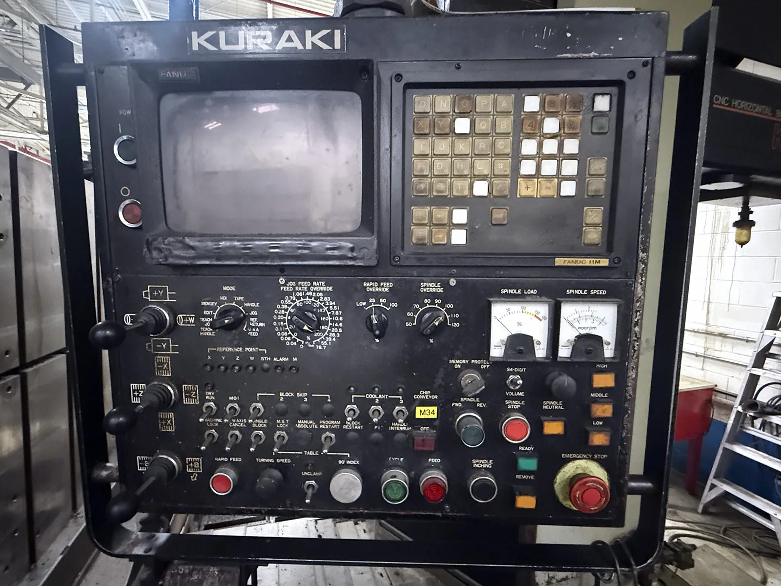 Kuraki #KBT-11WDX, horizontal boring mill table type, 40 automatic tool changer, 2500 RPM, #50, 20 HP, 55" - Image 4
