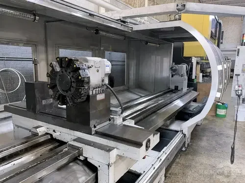 Milltronics #ML-40/160, CNC lathe, 39.7" swing, 31" chuck, 3-jaw, 14" bore, 160" centers, A2-20, 12 turret - Image 6