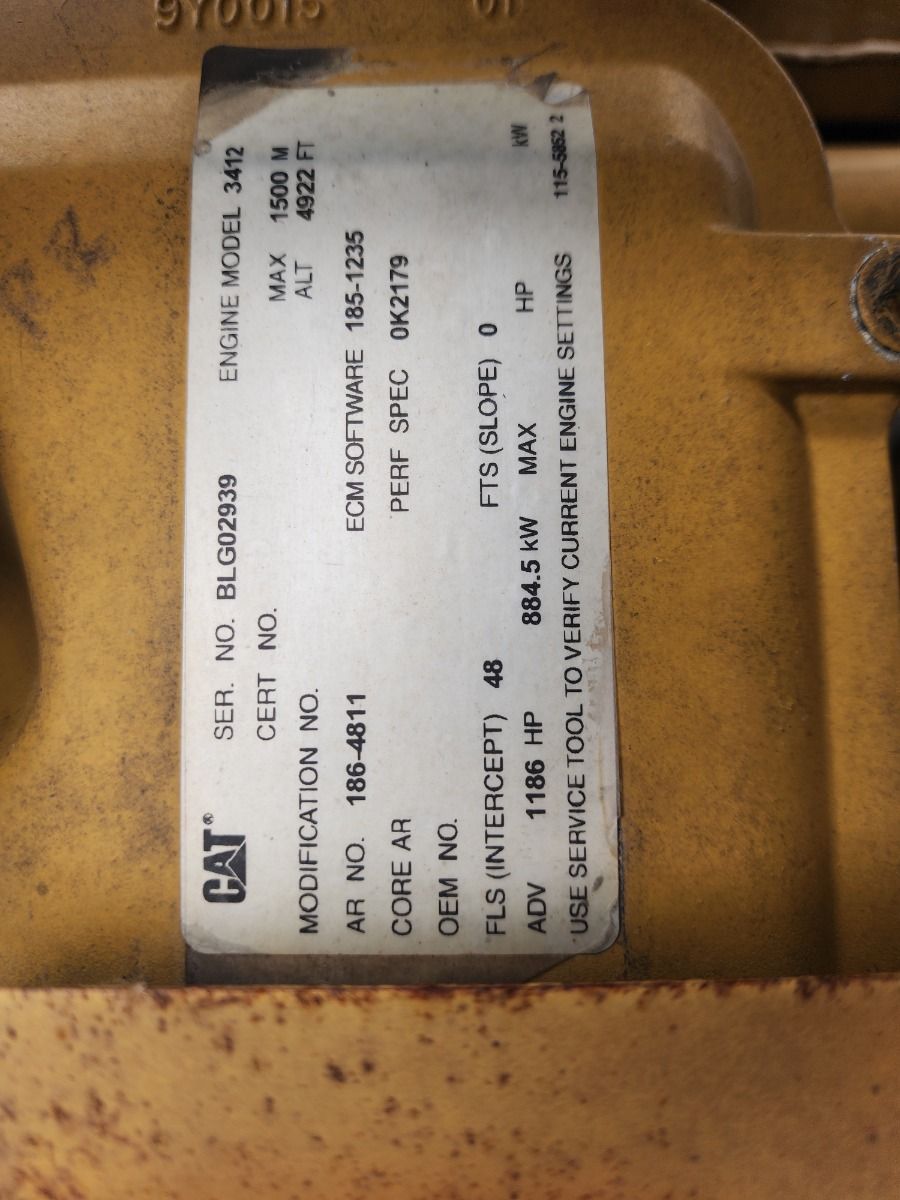 725 KW Caterpillar #3412C, generator, 480 Volts, 30000 hours, 2005, needs rebuild - Image 7