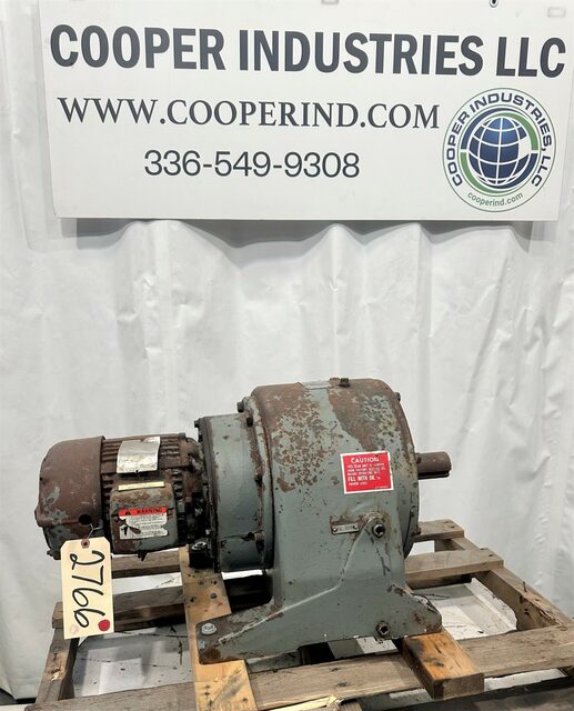 3 HP, Nuttall #92G57645, gear reducer, 25 RPM out, 70.62:1 ratio - Image 1