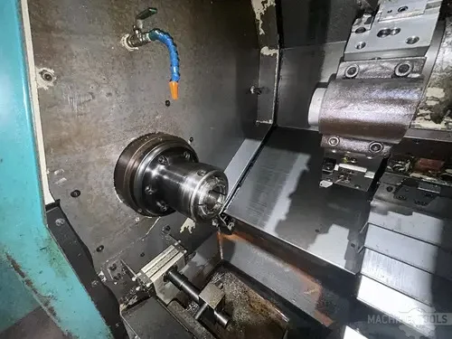 Takisawa #EX-110, CNC lathe, 19.5" swing, 10" chuck, 3" bar, 15.75"dia., 28" lgth, A2-8, 12 turret, chip - Image 6