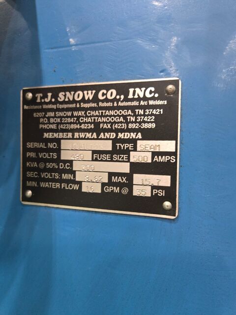 300 KVA T. J. Snow, seam welder, 500 amp - Image 2