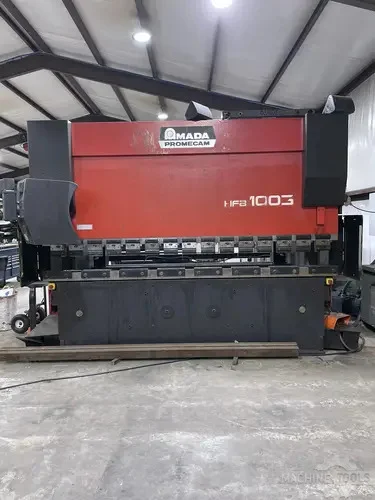 100 Ton, Amada #Promecam-HFBO-100, CNC press brakes, 10' overall, 1997 - Image 6
