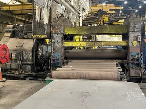 McKay, Plate Leveler, 13" diameter x 96" L x 11 rolls, 150 HP, w/ conveyor - Image 1