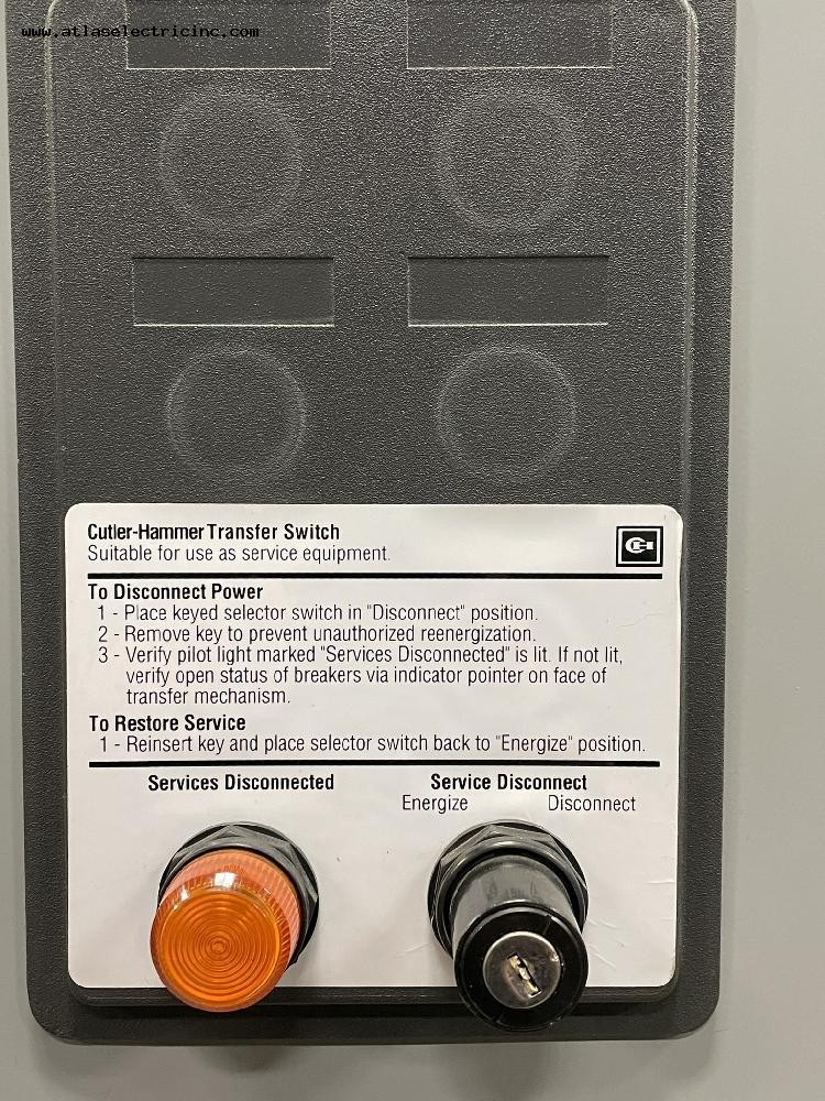 2500 Amp. Cutler Hammer, Automatic Transfer Switch N1 Enclosure Catalog Number ATVISPC3200XSU - Image 5
