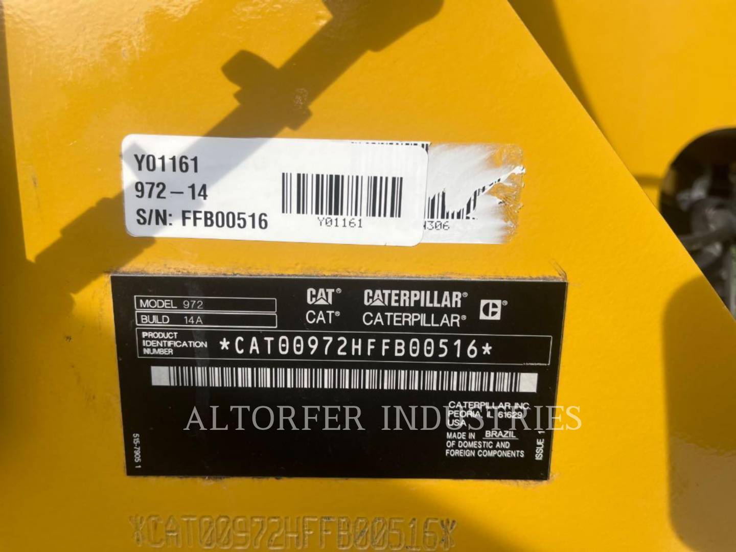 Cat 972-14, Wheel Loader, 1799 hours, S/N: FFB00516, 2024 - Image 6