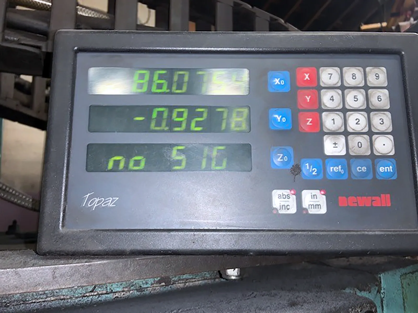 82.6" Summit #SC2000, vertical turret lathe, Newall digital read out - Image 2