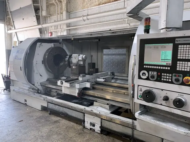 Milltronics #ML-40/160, CNC lathe, 39.7" swing, 31" chuck, 3-jaw, 14" bore, 160" centers, A2-20, 12 turret - Image 3