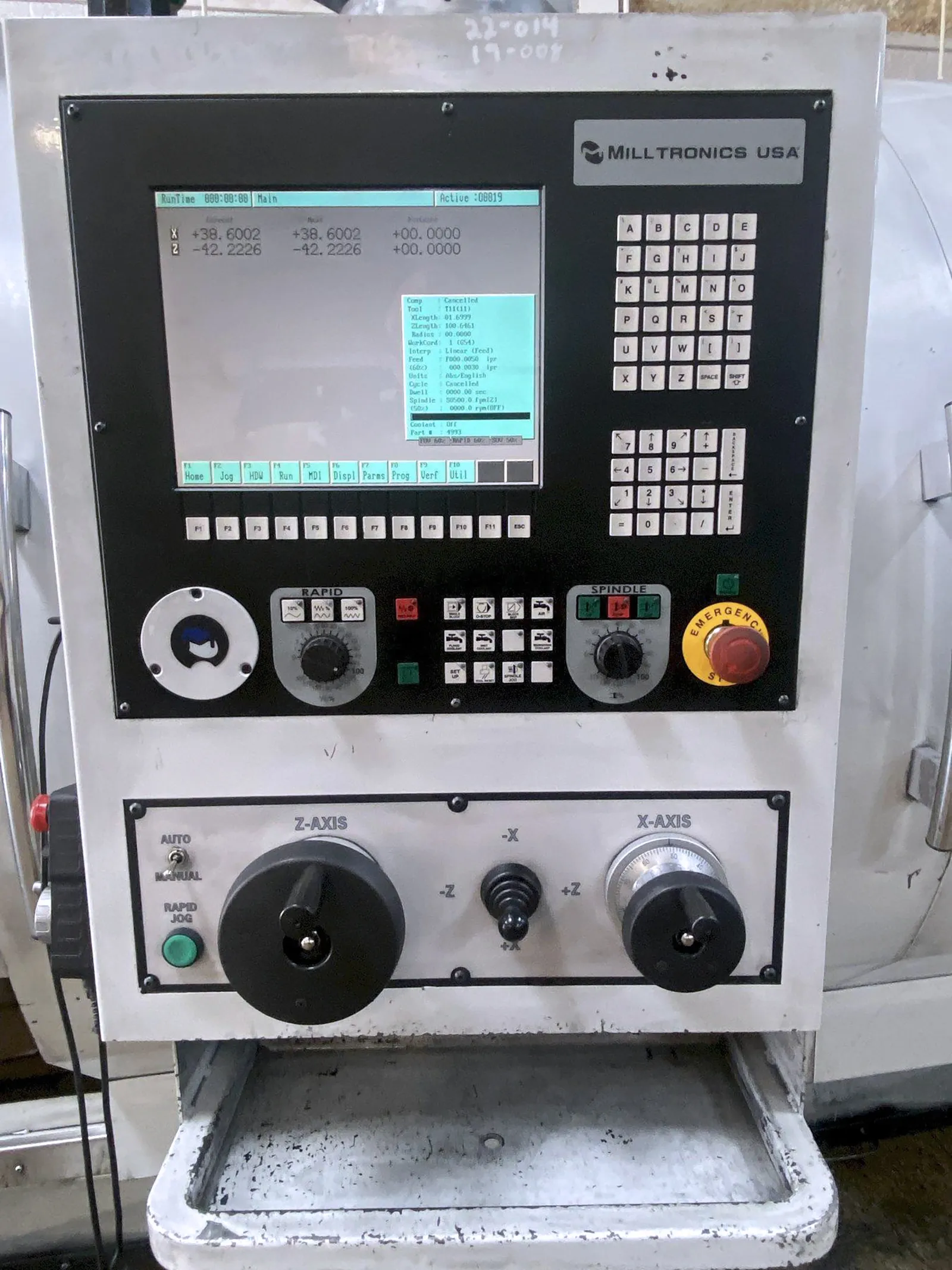 Milltronics #ML-40/160, CNC lathe, 39.7" swing, 31" chuck, 3-jaw, 14" bore, 160" centers, A2-20, 12 turret - Image 7