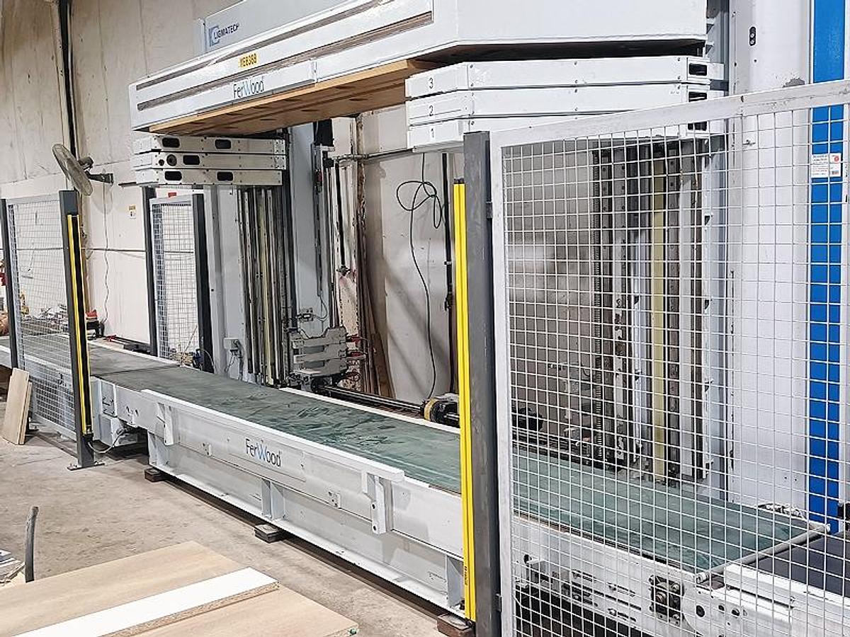 Homag / Ligmatech #MDE-200, Feed Through Case Clamp, 24" x 98.4" x 51.2" capacity, w/ 118" conveyors, Homatic - Image 3