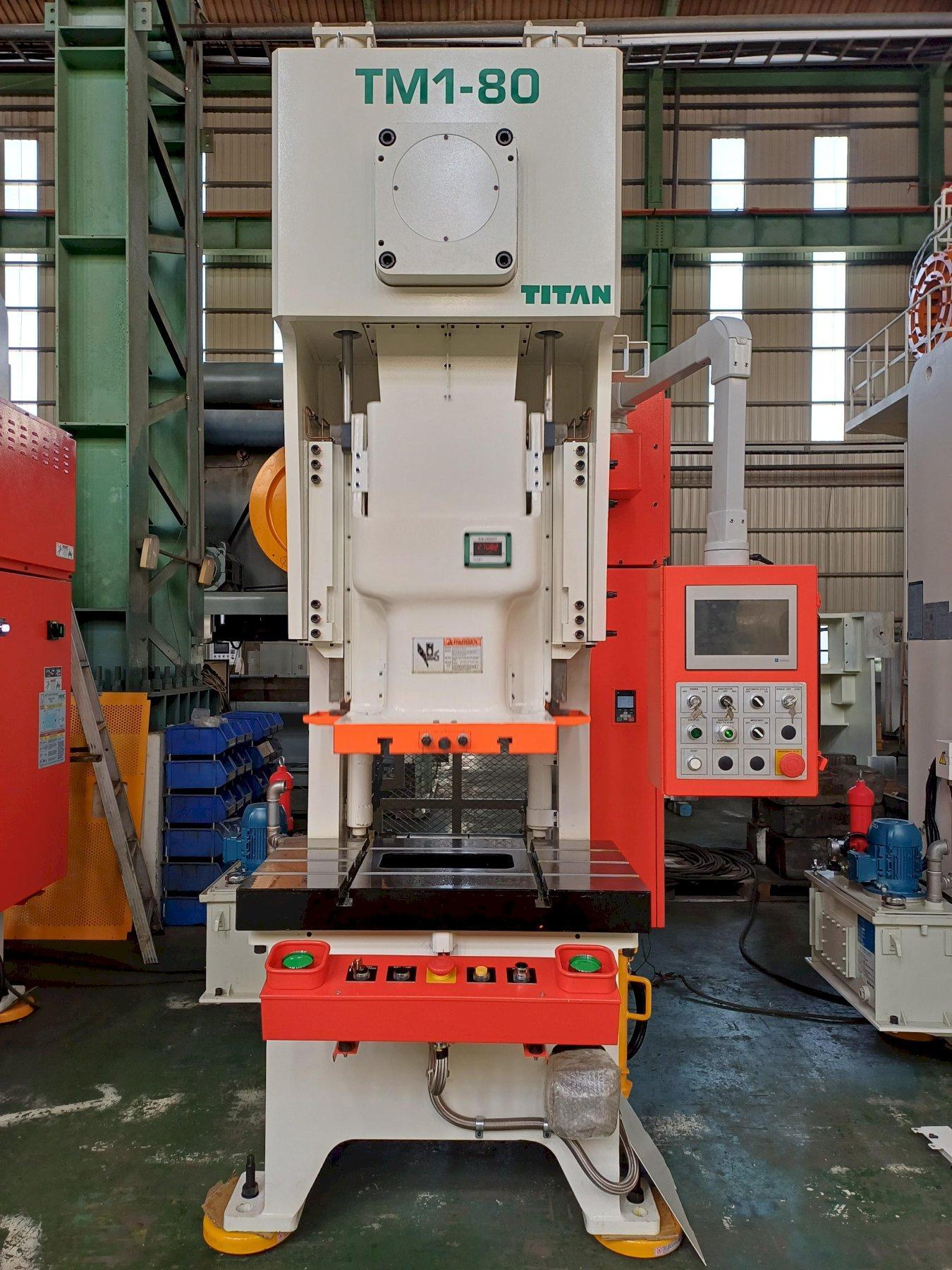 88 Ton, Stock Minster MMC Titan #TM1-80, single point gap press, 5.91" stroke, 12" throat, 13" Shut Height - Image 1