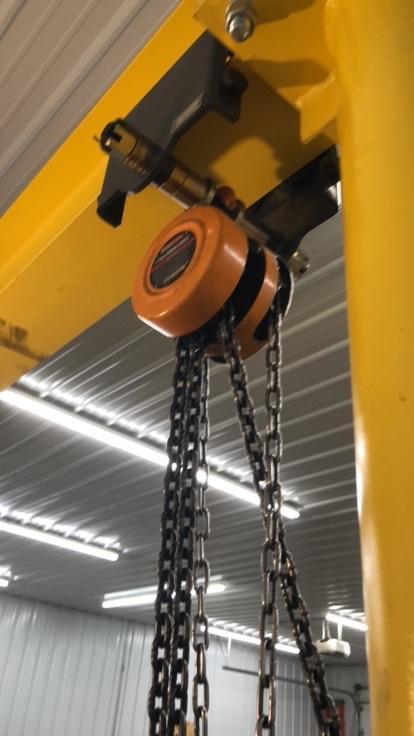 1 Ton, Dearborn, Free Standing Crane, 8'10"H, 8" casters, 26' 6" I-Beam - Image 4