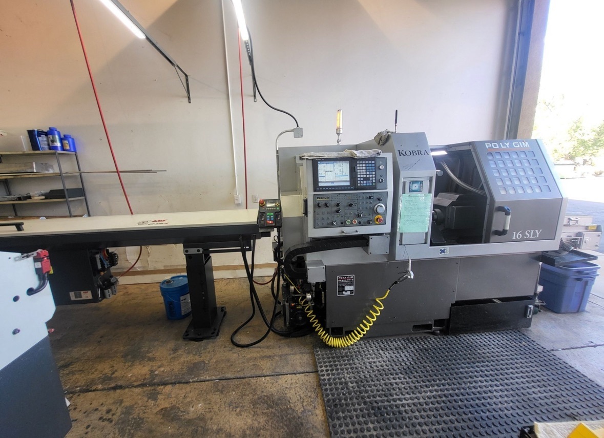 Polygim #Kobra-16SLY, CNC Swiss lathe, chip conveyor, LNS bar loader, 2017 - Image 1