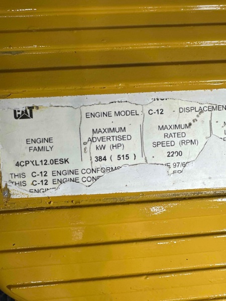 515 HP Caterpillar #C-12, Engine, warranty - Image 3
