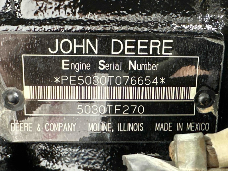 60 HP John Deere #5030TF270, Engine, warranty - Image 3