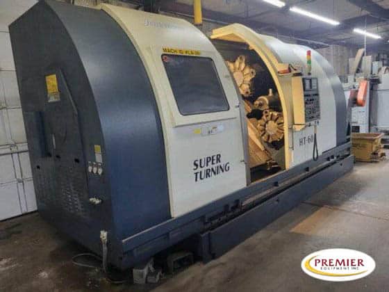 Johnford #HT-60-2D, CNC twin turret lathe, Fanuc 18T, 28.7" swing, 23.6" swing over cross slide, 59" centers - Image 1