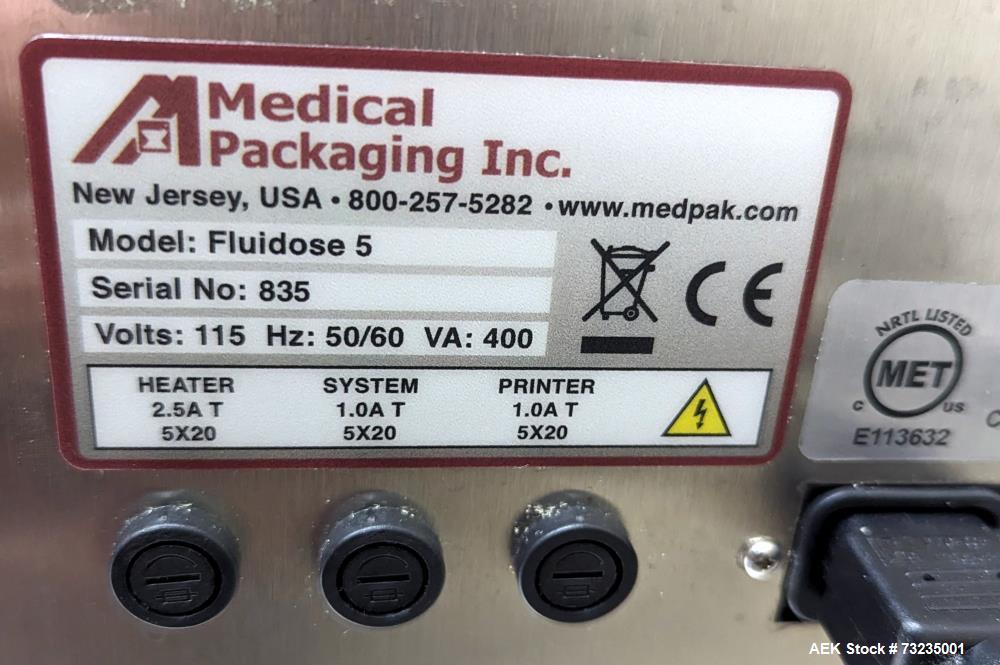 Medical Packaging #Fluidose-5, Tabletop Inline Cup Filler & Sealer, 22 Doses/Min, 115 V., Stainless Steel - Image 4