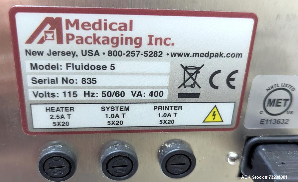 Medical Packaging #Fluidose-5, Tabletop Inline Cup Filler & Sealer, 22 Doses/Min, 115 V., Stainless Steel - Image 5