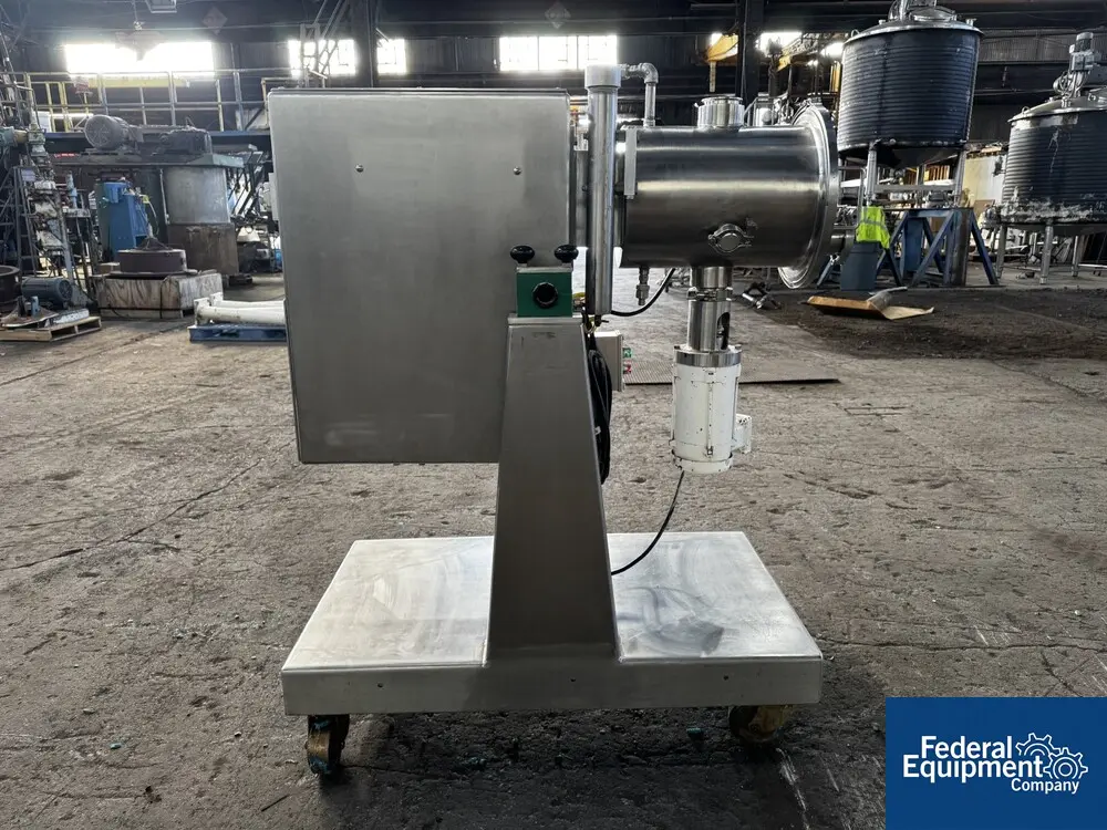 Processall #20HV, Plow Mixer, Stainless Steel, .7 cu.ft., 20L, 1 HP, cantilever plows, jacketed chamber - Image 4