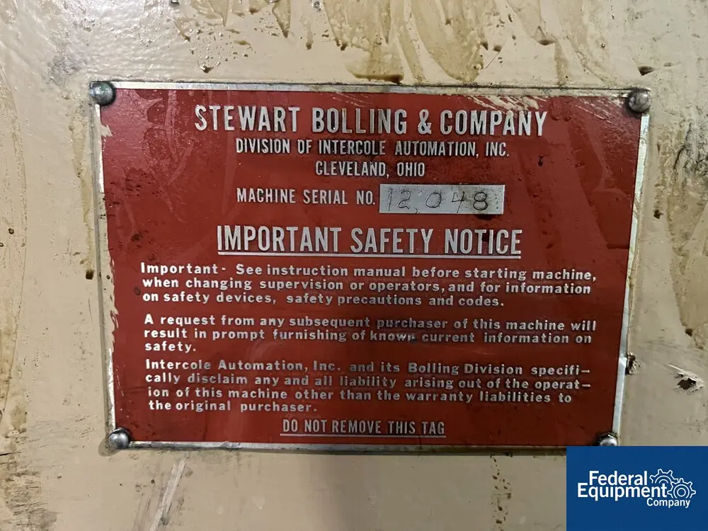 6" x 13" Bolling, Two Roll Mill, manual adj., on stand - Image 2