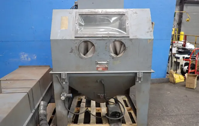47.5" x 47.5" x 30" Trinco #48X48SL/Delux, Blast Cabinet, w/Dust Collector - Image 1