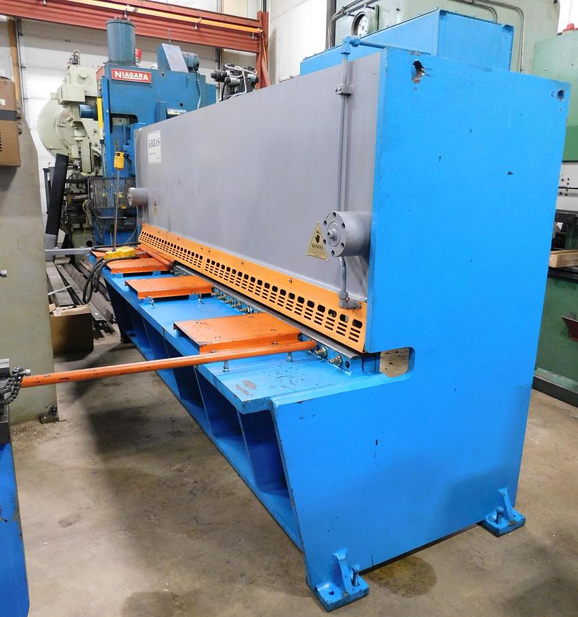 1/4" x 10' Krras #RAS306, hydraulic shear, 17 holddowns, 11-17 SPM, 31" front operated power back gauge - Image 2