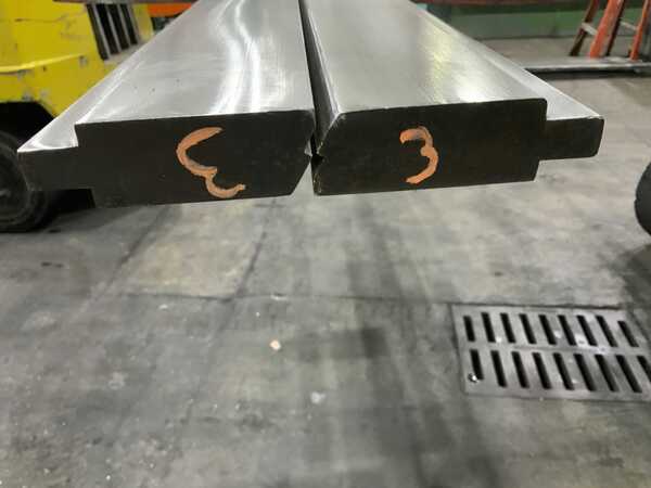 96-1/8" L, Set (top & bottom) offset press brake dies, 1" die width, 1/2" offset, 5" combined height of both - Image 3