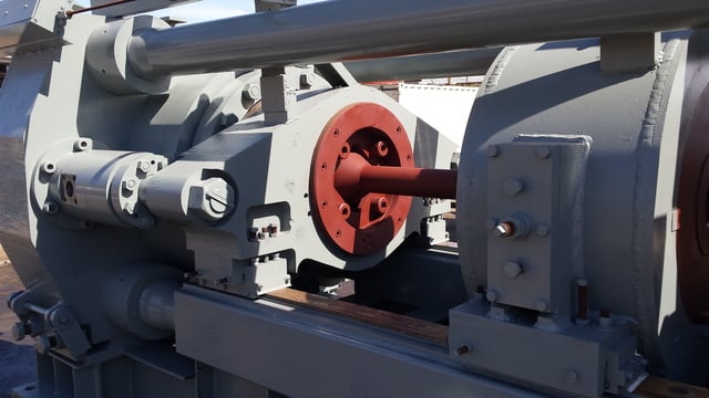 750 Ton, Schloemann, hydraulic, 4" x20" billet, die changer, Stump shear, induction billet heater - Image 3