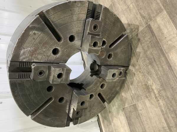 24" Gisholt, 4-jaw lathe chuck, A 20 spindle mount - Image 7