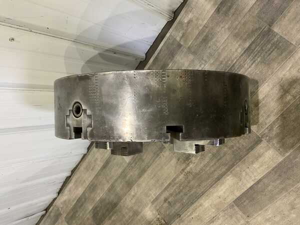 24" Gisholt, 4-jaw lathe chuck, A 20 spindle mount - Image 9