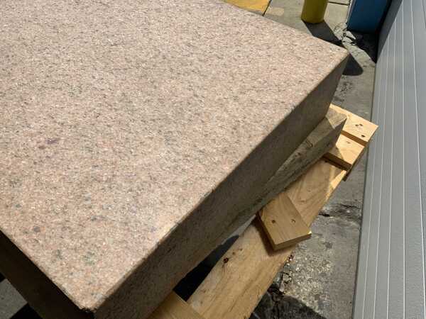 24" x 3 6" x 6" Starrett, pink grade B granite surface plate - Image 1
