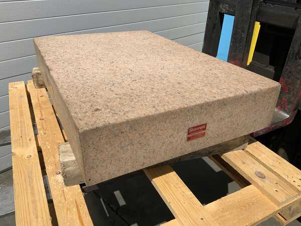 24" x 3 6" x 6" Starrett, pink grade B granite surface plate - Image 4