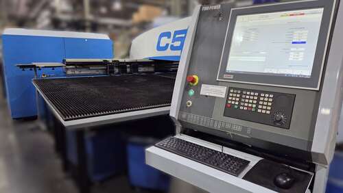 33 Ton, Finn-Power #C5, Turret Punch, 3-1/2" diameter punch max, 5/16" thick max, 20 station, 24 RPM, Siemens - Image 6