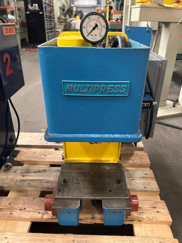 1 Ton, Multipress #WUA-1TR, Gap Frame Hydraulic Press, 3" stroke, 7" daylight, 1" ram, 5" throat, 10" x 8.5" - Image 3