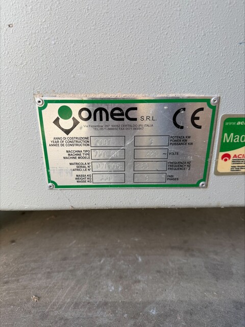 Omec #750-CN, Dovetail Machine, 220 V., 2007 - Image 2