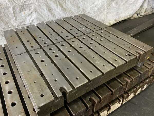 53-7/8" x 53-3/4" x 5-3/4" bolster plate, 8 T-slots - Image 7