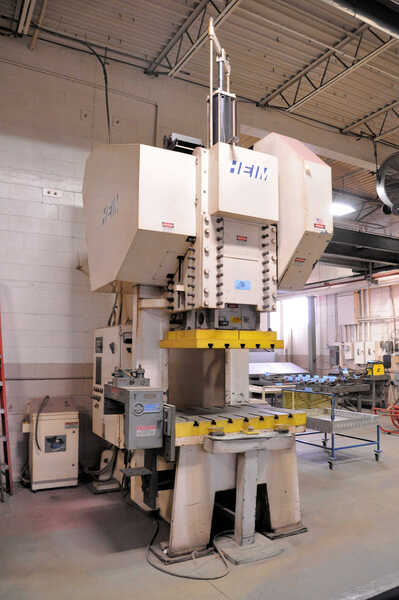 150 Ton, Heim #G1-150-18, back geared gap frame press, 6" stroke, 26" Shut Height, air clutch & brake, 2000 - Image 5